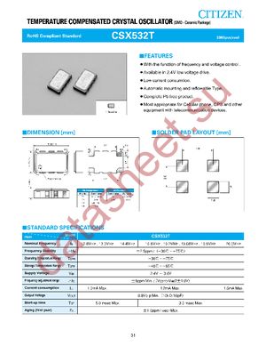 CSX532T13.000M1-UT10 datasheet  